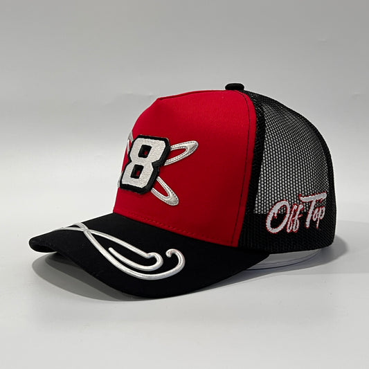Red Chrome 8 Hat